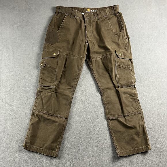 Carhartt Pants Mens 36X30 Double Knee Ripstop Carpenter Utility Workwear Jeans - Picture 1 of 9
